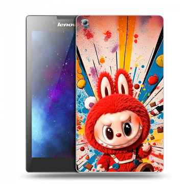 Силиконовый чехол на Lenovo Tab 3 7 с принтом Labubu Лабубу