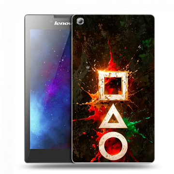 Силиконовый чехол на Lenovo Tab 3 7 с принтом Squid Game Игра кальмара