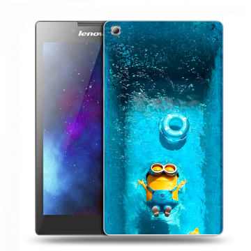 Силиконовый чехол на Lenovo Tab 3 7 с принтом Миньоны Силиконовый чехол на Lenovo Tab 3 7 с принтом Миньоны