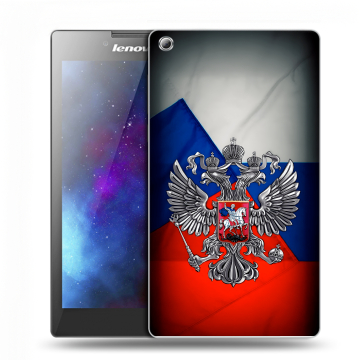 Силиконовый чехол на Lenovo Tab 3 7 с принтом Флаг России