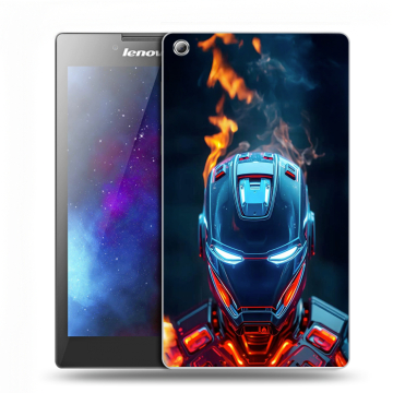 Силиконовый чехол на Lenovo Tab 3 7 с принтом IronMan Железный человек