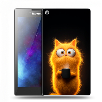 Силиконовый чехол на Lenovo Tab 3 7 с принтом Смешной кот