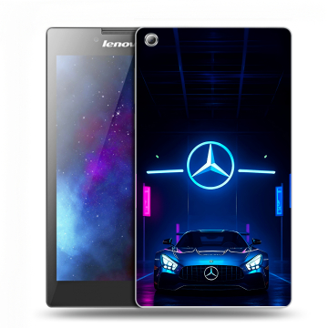 Силиконовый чехол на Lenovo Tab 3 7 с принтом Mercedes Мерседес