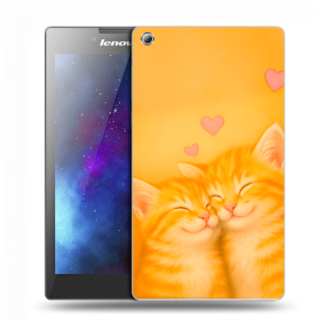 Силиконовый чехол на Lenovo Tab 3 7 с принтом Милые котята