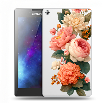 Силиконовый чехол на Lenovo Tab 3 7 с принтом цветы
