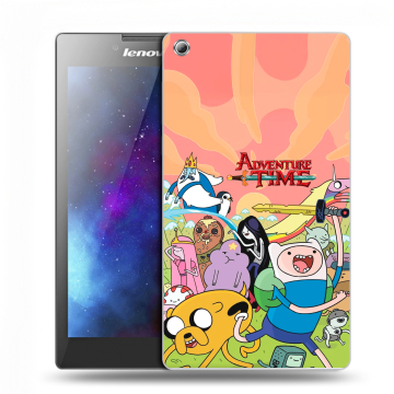 Силиконовый чехол на Lenovo Tab 3 7 с принтом Adventure time Время приключений