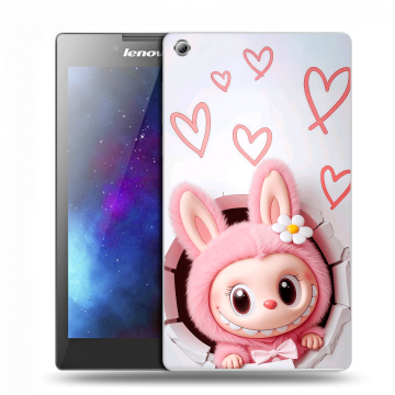 Силиконовый чехол на Lenovo Tab 3 7 с принтом Labubu Лабубу
