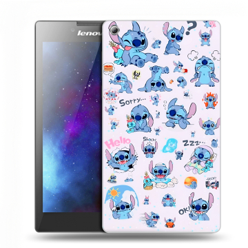 Силиконовый чехол на Lenovo Tab 3 7 с принтом Лило и Стич