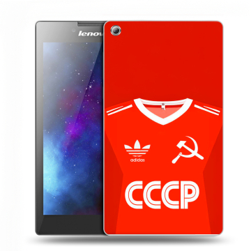 Силиконовый чехол на Lenovo Tab 3 7 с принтом Флаг Герб СССР