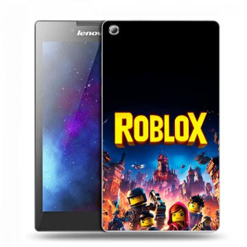 Силиконовый чехол на Lenovo Tab 3 7 с принтом Roblox Роблокс