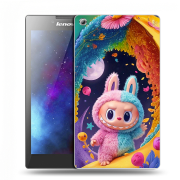 Силиконовый чехол на Lenovo Tab 3 7 с принтом Labubu Лабубу