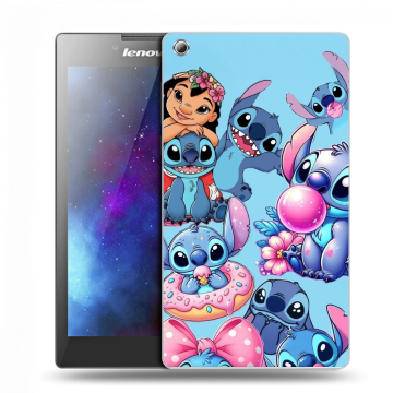 Силиконовый чехол на Lenovo Tab 3 7 с принтом Лило и Стич