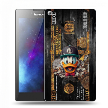 Силиконовый чехол на Lenovo Tab 3 7 с принтом Дональд Дак Доллар