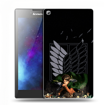 Силиконовый чехол на Lenovo Tab 3 7 с принтом Атака титанов