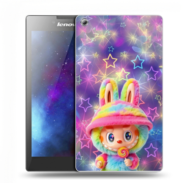 Силиконовый чехол на Lenovo Tab 3 7 с принтом Labubu Лабубу