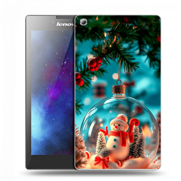 Силиконовый чехол на Lenovo Tab 3 7 с принтом Новый год