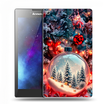 Силиконовый чехол на Lenovo Tab 3 7 с принтом Новый год