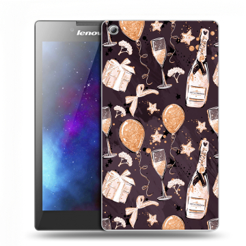 Силиконовый чехол на Lenovo Tab 3 7 с принтом Новый год