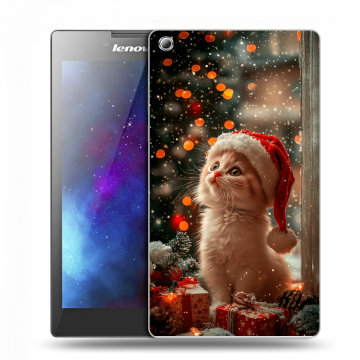 Силиконовый чехол на Lenovo Tab 3 7 с принтом Новый год