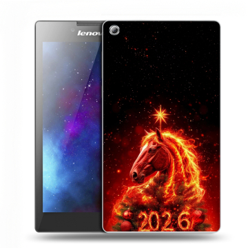 Силиконовый чехол на Lenovo Tab 3 7 с принтом Новый год