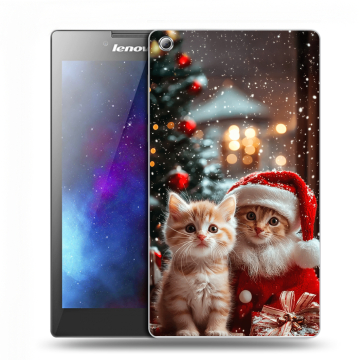 Силиконовый чехол на Lenovo Tab 3 7 с принтом Новый год
