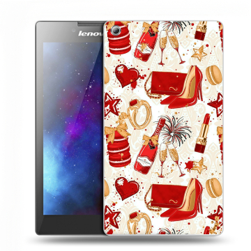 Силиконовый чехол на Lenovo Tab 3 7 с принтом Новый год
