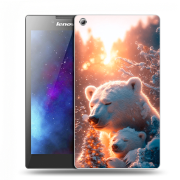 Силиконовый чехол на Lenovo Tab 3 7 с принтом Новый год