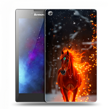 Силиконовый чехол на Lenovo Tab 3 7 с принтом Новый год