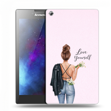 Силиконовый чехол на Lenovo Tab 3 7 с принтом женский