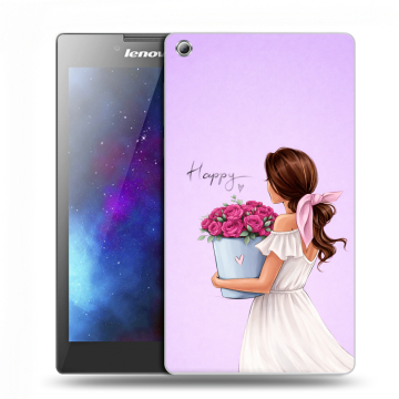 Силиконовый чехол на Lenovo Tab 3 7 с принтом женский