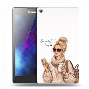 Силиконовый чехол на Lenovo Tab 3 7 с принтом женский