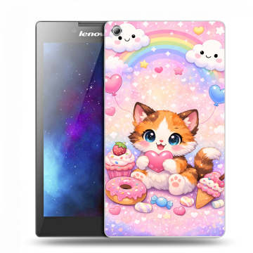 Силиконовый чехол на Lenovo Tab 3 7 с принтом для девочек