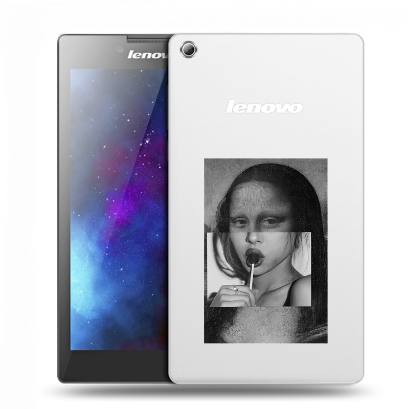 Силиконовый чехол на Lenovo Tab 3 7 с принтом Мона Лиза Силиконовый чехол на Lenovo Tab 3 7 с принтом Мона Лиза