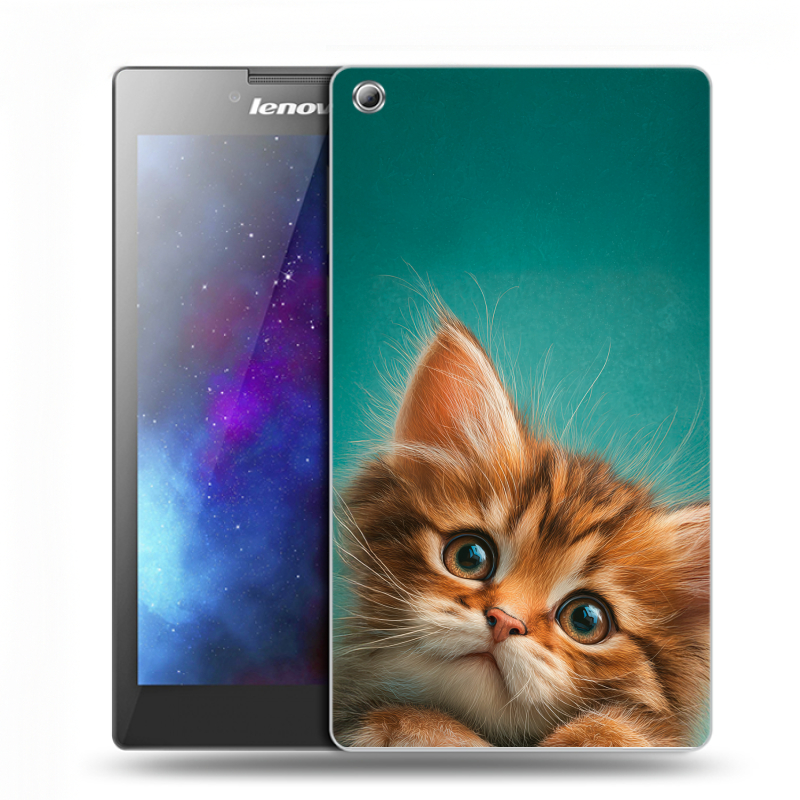 Силиконовый чехол на Lenovo Tab 3 7 с принтом котенок Силиконовый чехол на Lenovo Tab 3 7 с принтом котенок