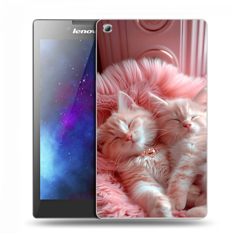 Силиконовый чехол на Lenovo Tab 3 7 с принтом котята котики Силиконовый чехол на Lenovo Tab 3 7 с принтом котята котики