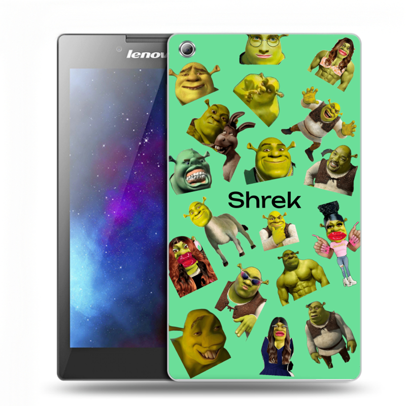 Силиконовый чехол на Lenovo Tab 3 7 с принтом Шрек Shrek Силиконовый чехол на Lenovo Tab 3 7 с принтом Шрек Shrek