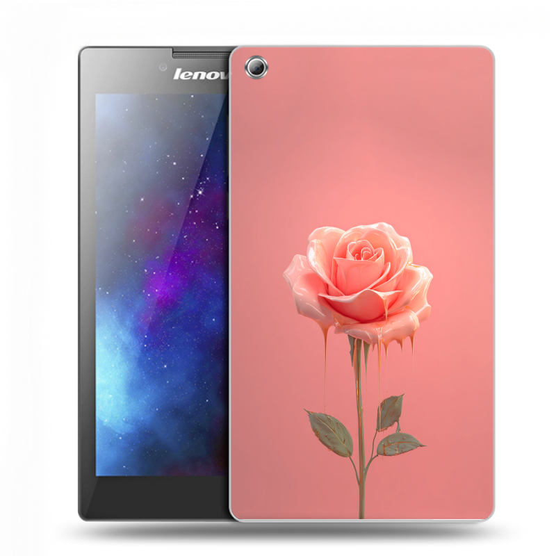 Силиконовый чехол на Lenovo Tab 3 7 с принтом Розовая роза Силиконовый чехол на Lenovo Tab 3 7 с принтом Розовая роза