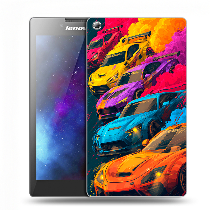 Силиконовый чехол на Lenovo Tab 3 7 с принтом Тачки Силиконовый чехол на Lenovo Tab 3 7 с принтом Тачки
