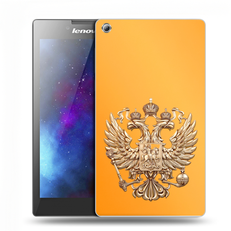Силиконовый чехол на Lenovo Tab 3 7 с принтом Герб Флаг России Силиконовый чехол на Lenovo Tab 3 7 с принтом Герб Флаг России
