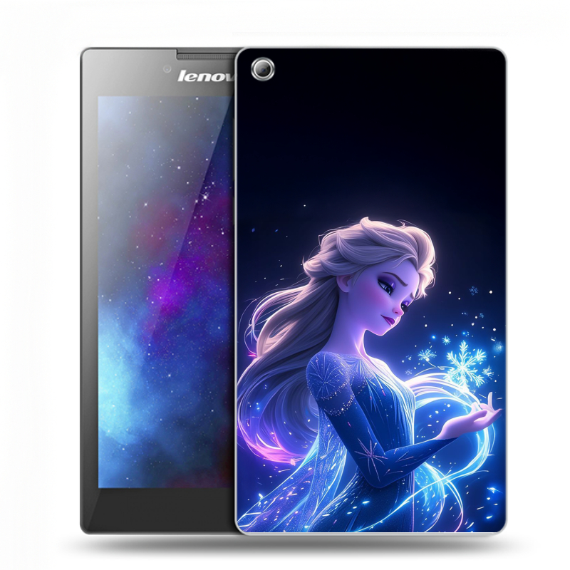 Силиконовый чехол на Lenovo Tab 3 7 с принтом Холодное сердце Frozen Силиконовый чехол на Lenovo Tab 3 7 с принтом Холодное сердце Frozen