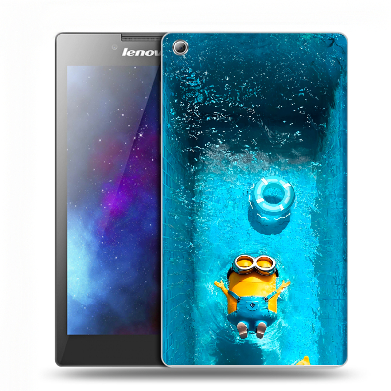 Силиконовый чехол на Lenovo Tab 3 7 с принтом Миньоны Силиконовый чехол на Lenovo Tab 3 7 с принтом Миньоны