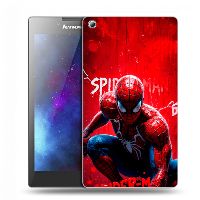 Силиконовый чехол на Lenovo Tab 3 7 с принтом Spiderman Человек паук Силиконовый чехол на Lenovo Tab 3 7 с принтом Spiderman Человек паук
