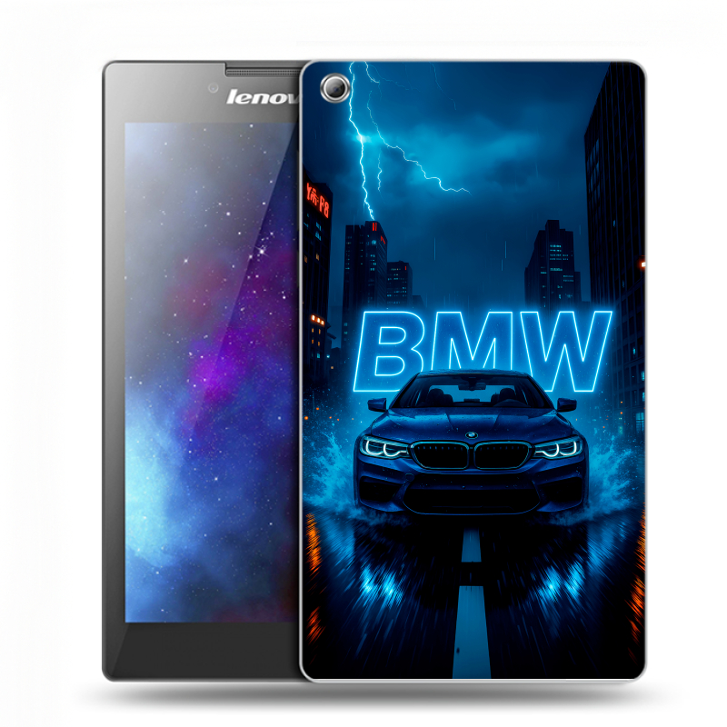 Силиконовый чехол на Lenovo Tab 3 7 с принтом BMW БМВ Силиконовый чехол на Lenovo Tab 3 7 с принтом BMW БМВ