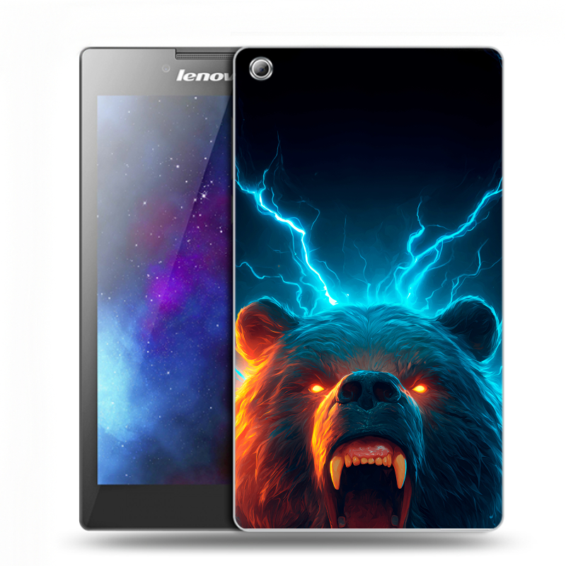 Силиконовый чехол на Lenovo Tab 3 7 с принтом Медведь Силиконовый чехол на Lenovo Tab 3 7 с принтом Медведь