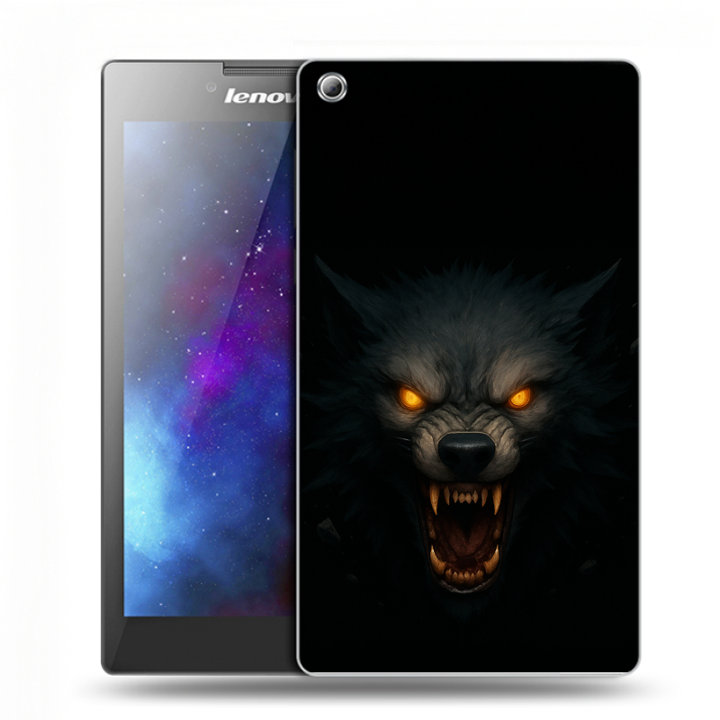Силиконовый чехол на Lenovo Tab 3 7 с принтом Волк Силиконовый чехол на Lenovo Tab 3 7 с принтом Волк