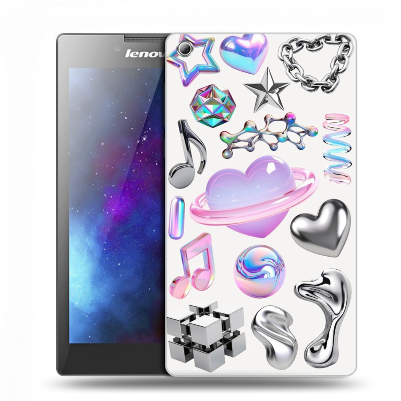 Силиконовый чехол на Lenovo Tab 3 7 с принтом Y2K Силиконовый чехол на Lenovo Tab 3 7 с принтом Y2K
