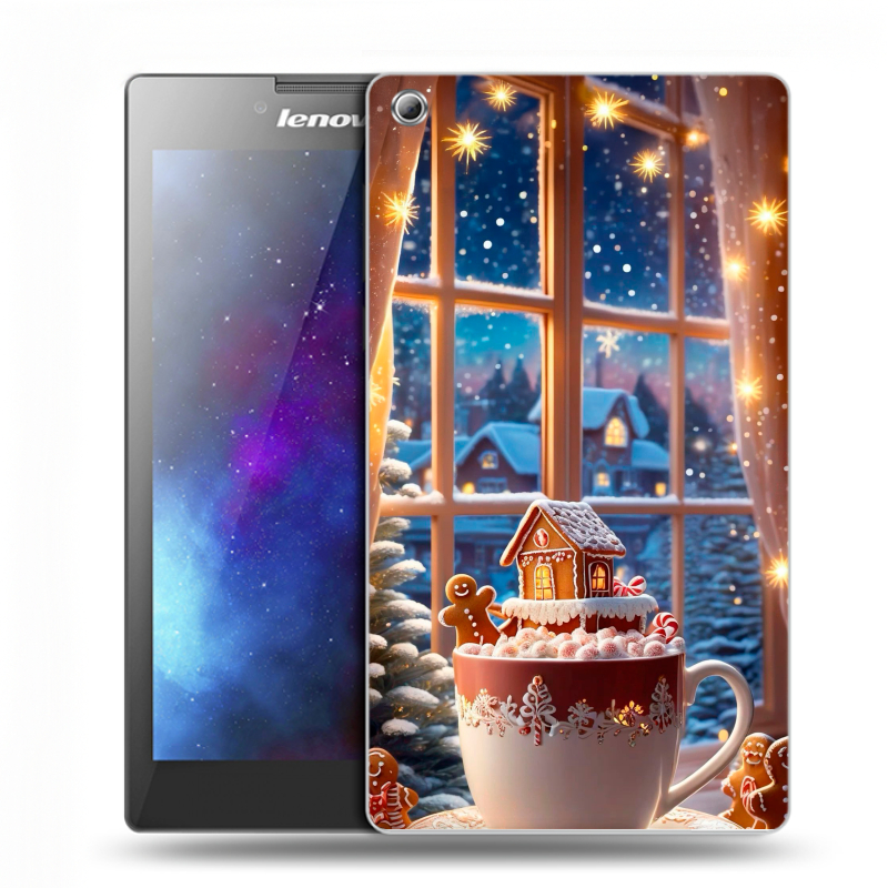 Силиконовый чехол на Lenovo Tab 3 7 с принтом Новый год Силиконовый чехол на Lenovo Tab 3 7 с принтом Новый год