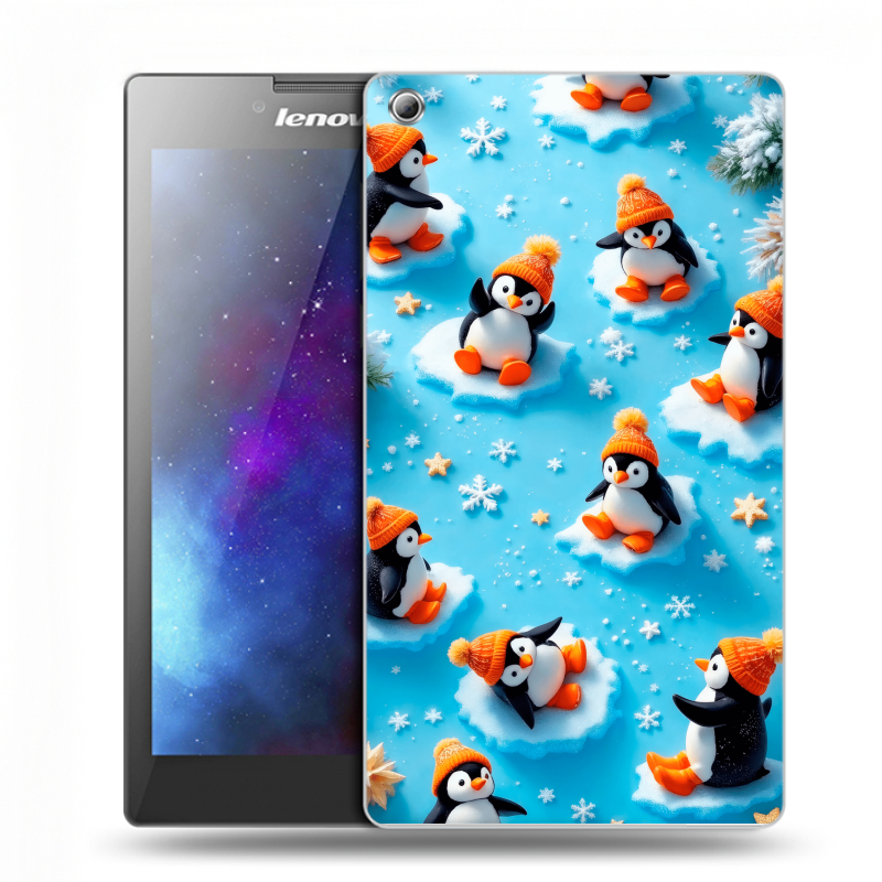 Силиконовый чехол на Lenovo Tab 3 7 с принтом Новый год Силиконовый чехол на Lenovo Tab 3 7 с принтом Новый год