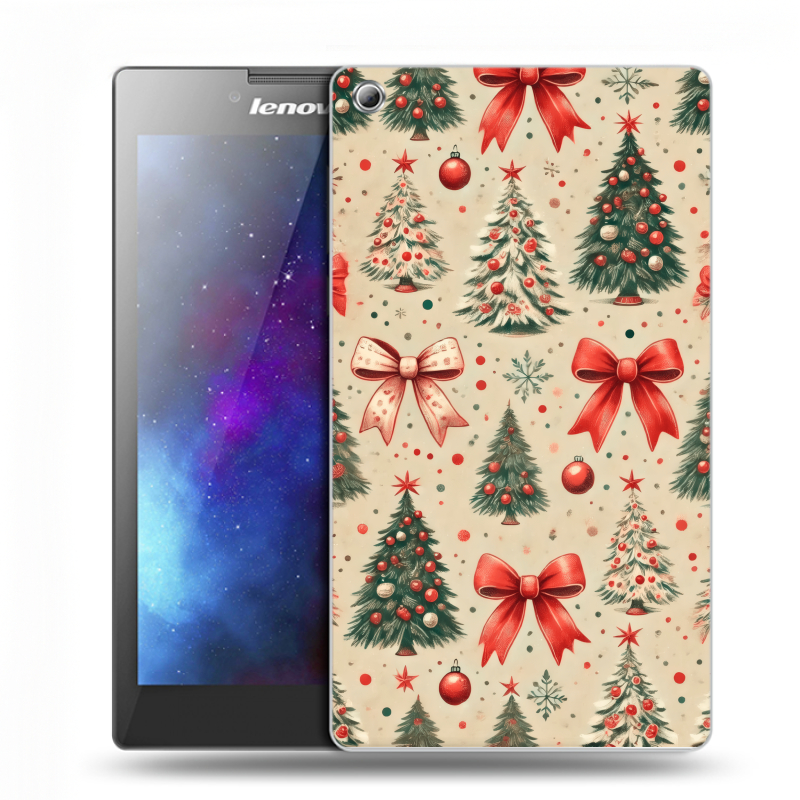 Силиконовый чехол на Lenovo Tab 3 7 с принтом Новый год Силиконовый чехол на Lenovo Tab 3 7 с принтом Новый год