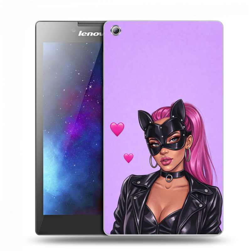 Силиконовый чехол на Lenovo Tab 3 7 с принтом женский Силиконовый чехол на Lenovo Tab 3 7 с принтом женский
